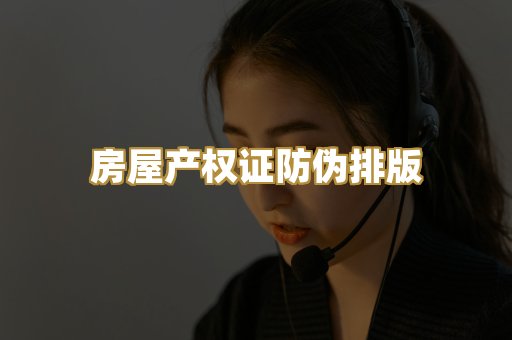 房屋产权证防伪排版